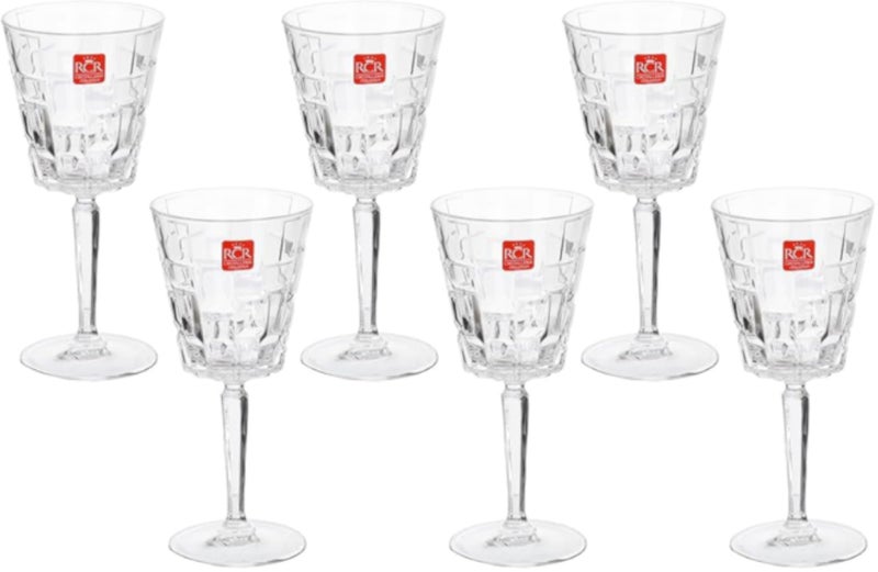 RCR Etna Crystal Goblet Set of 6 Pieces 280ml - Transparent